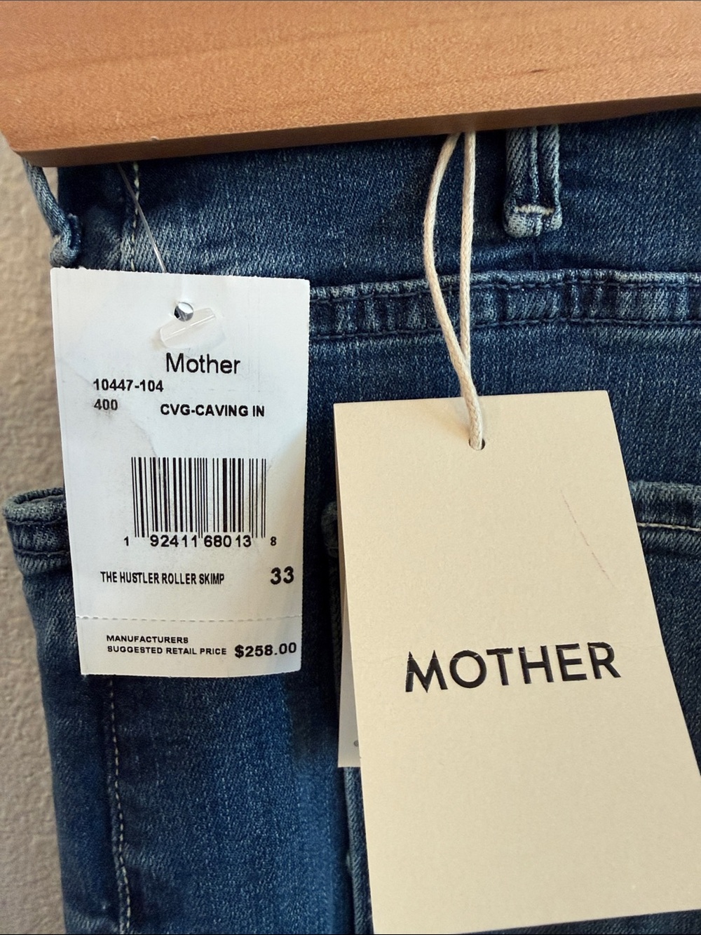 MOTHER Dark Blue Wide-Leg Jeans - Picture 2 of 4